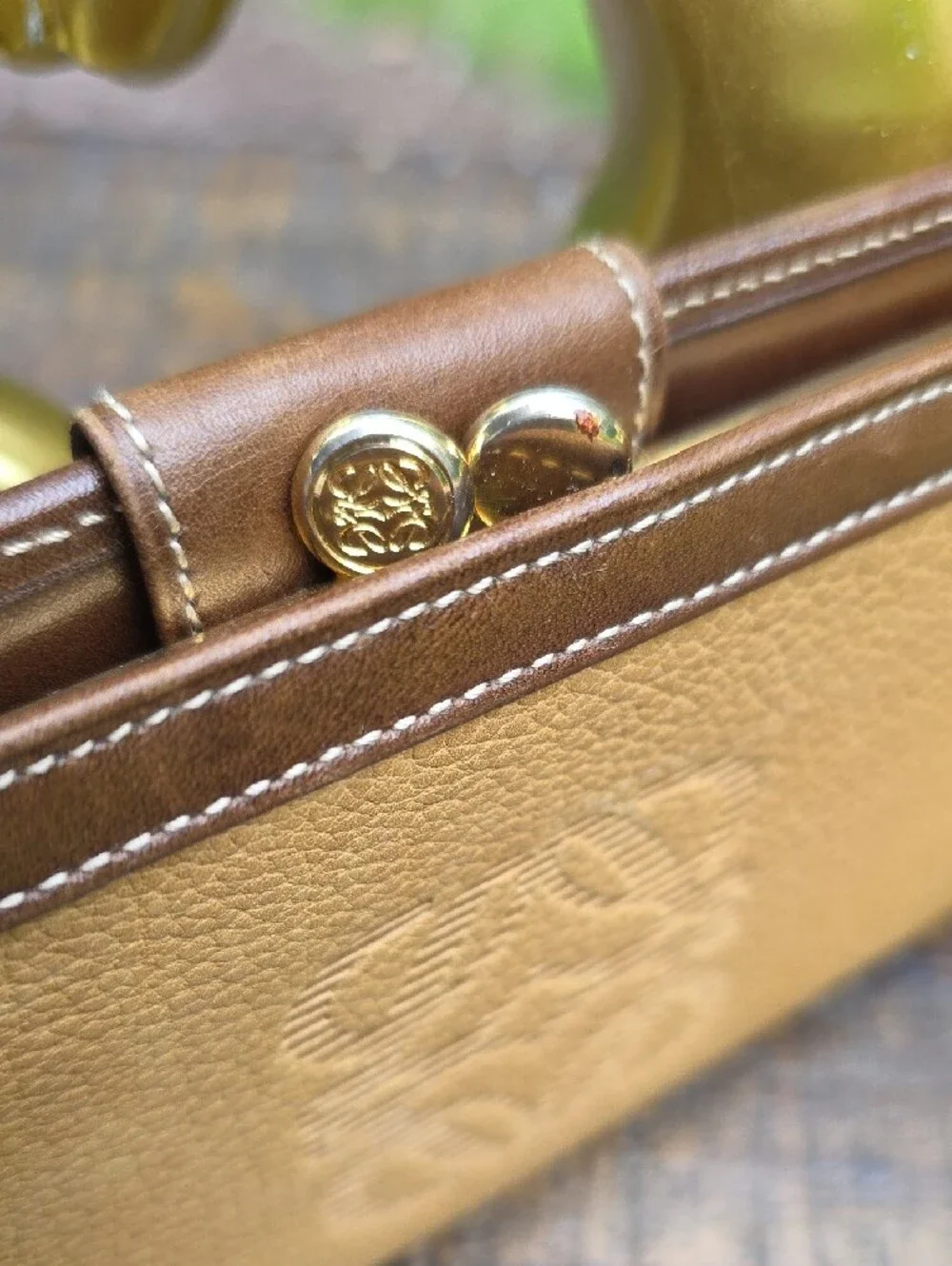 Loewe Anagram Vintage bifold Leather Wallet With Kisslock